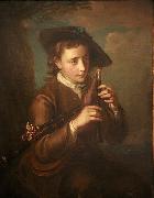 Philippe Mercier Bagpipe player oil